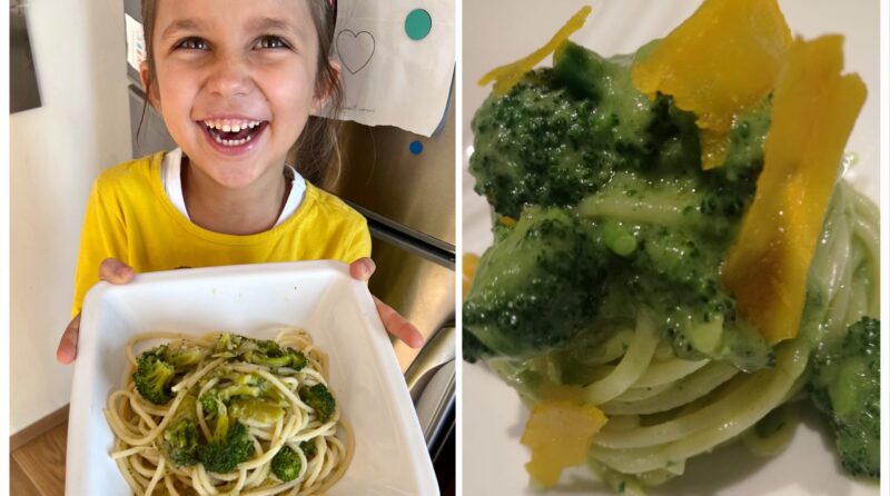 spaghetti con broccoli e bottarga